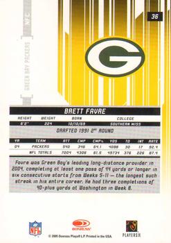2005 Leaf Rookies & Stars Longevity #36 Brett Favre Back