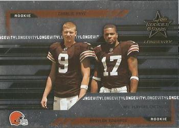 2005 Leaf Rookies & Stars Longevity #98 Charlie Frye / Braylon Edwards Front