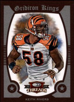 2009 Donruss Threads - Pro Gridiron Kings Framed Red #31 Keith Rivers Front