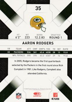 2009 Donruss Threads - Retail Red #35 Aaron Rodgers Back