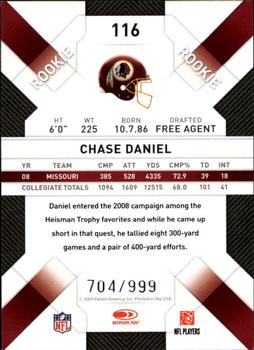 2009 Donruss Threads - Retail Rookies #116 Chase Daniel Back