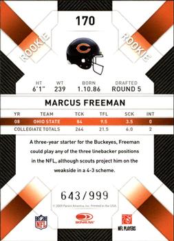 2009 Donruss Threads - Retail Rookies #170 Marcus Freeman Back