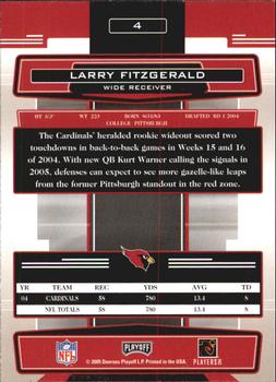 2005 Playoff Absolute Memorabilia #4 Larry Fitzgerald Back