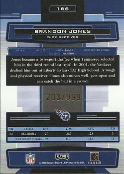 2005 Playoff Absolute Memorabilia #166 Brandon Jones Back