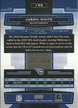 2005 Playoff Absolute Memorabilia #195 Jason White Back