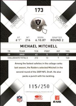 2009 Donruss Threads - Silver Holofoil #173 Michael Mitchell Back