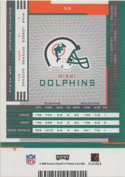 2005 Playoff Contenders #53 Ricky Williams Back
