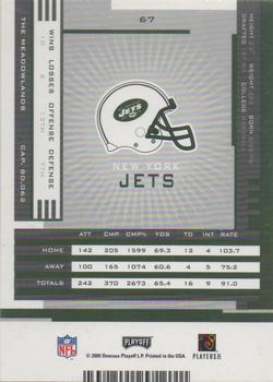 2005 Playoff Contenders #67 Chad Pennington Back