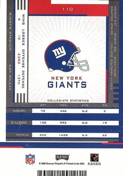 2005 Playoff Contenders #110 Brandon Jacobs Back