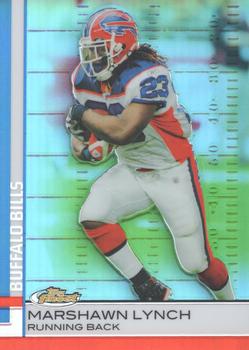 2009 Finest - Blue Refractors #40 Marshawn Lynch Front