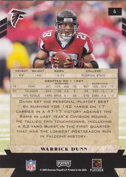 2005 Playoff Honors #6 Warrick Dunn Back