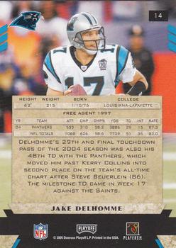 2005 Playoff Honors #14 Jake Delhomme Back