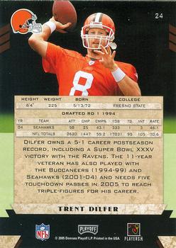 2005 Playoff Honors #24 Trent Dilfer Back