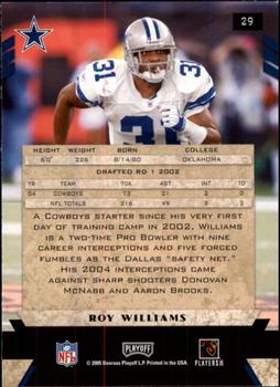 2005 Playoff Honors #29 Roy Williams Back