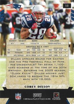 2005 Playoff Honors #58 Corey Dillon Back