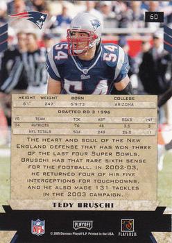 2005 Playoff Honors #60 Tedy Bruschi Back