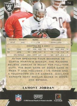 2005 Playoff Honors #74 LaMont Jordan Back