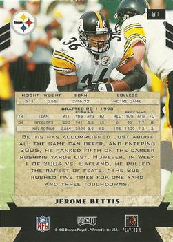 2005 Playoff Honors #81 Jerome Bettis Back