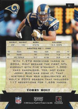 2005 Playoff Honors #91 Torry Holt Back