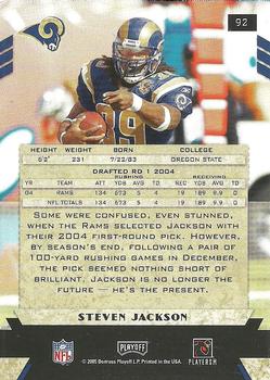 2005 Playoff Honors #92 Steven Jackson Back