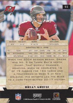2005 Playoff Honors #93 Brian Griese Back