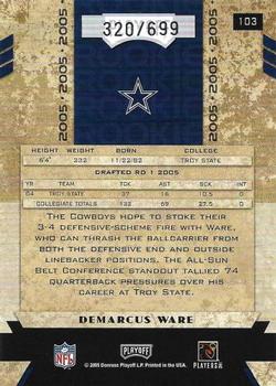 2005 Playoff Honors #103 DeMarcus Ware Back
