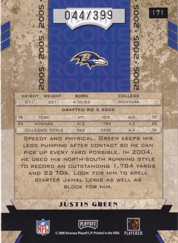 2005 Playoff Honors #171 Justin Green Back
