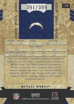 2005 Playoff Honors #198 Ruvell Martin Back