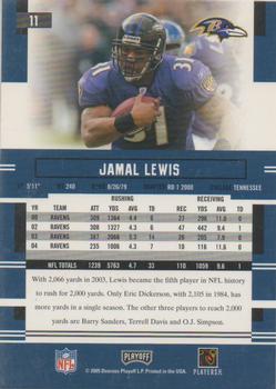 2005 Playoff Prestige #11 Jamal Lewis Back