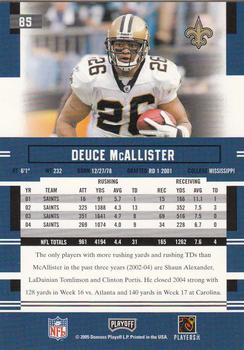 2005 Playoff Prestige #85 Deuce McAllister Back