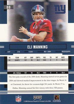 2005 Playoff Prestige #88 Eli Manning Back