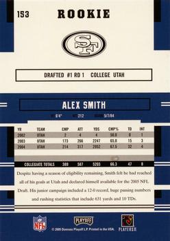 2005 Playoff Prestige #153 Alex Smith Back