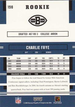 2005 Playoff Prestige #156 Charlie Frye Back