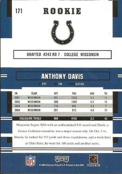 2005 Playoff Prestige #171 Anthony Davis Back
