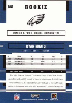 2005 Playoff Prestige #185 Ryan Moats Back