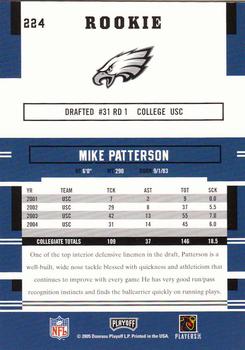 2005 Playoff Prestige #224 Mike Patterson Back