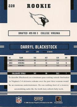 2005 Playoff Prestige #228 Darryl Blackstock Back