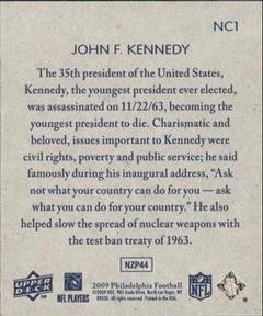 2009 Philadelphia - National Chicle #NC1 John F. Kennedy Back