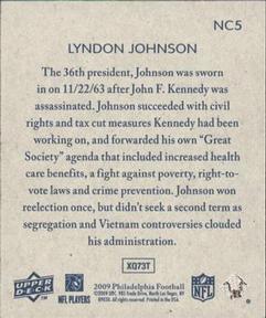 2009 Philadelphia - National Chicle #NC5 Lyndon Johnson Back