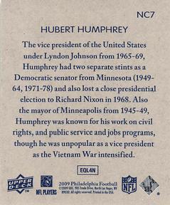 2009 Philadelphia - National Chicle #NC7 Hubert Humphrey Back