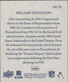 2009 Philadelphia - National Chicle #NC16 William Scranton Back