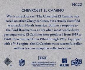 2009 Philadelphia - National Chicle #NC22 Chevrolet El Camino Back