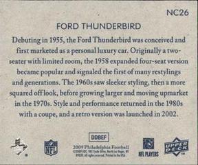 2009 Philadelphia - National Chicle #NC26 Ford Thunderbird Back