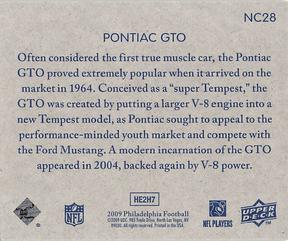 2009 Philadelphia - National Chicle #NC28 Pontiac GTO Back