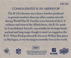 2009 Philadelphia - National Chicle #NC32 Consolidated B-24 Liberator Back