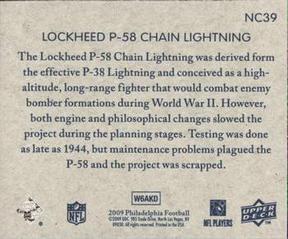 2009 Philadelphia - National Chicle #NC39 Lockheed P-58 Chain Lightning Back