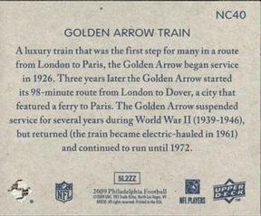 2009 Philadelphia - National Chicle #NC40 Golden Arrow Train Back