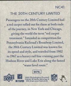2009 Philadelphia - National Chicle #NC41 The 20th Century Ltd Train Back