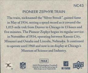 2009 Philadelphia - National Chicle #NC43 Pioneer Zephyr Train Back