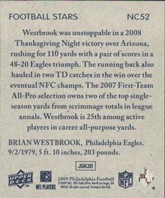 2009 Philadelphia - National Chicle #NC52 Brian Westbrook Back